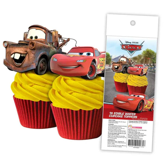 Edible Wafer Cupcake Toppers Disney Cars 16 piece pack