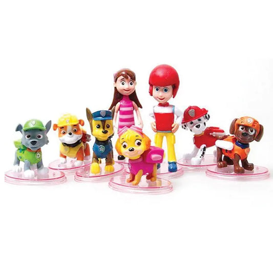 Cake Topper Paw Patrol Figurine 8 Piece Set