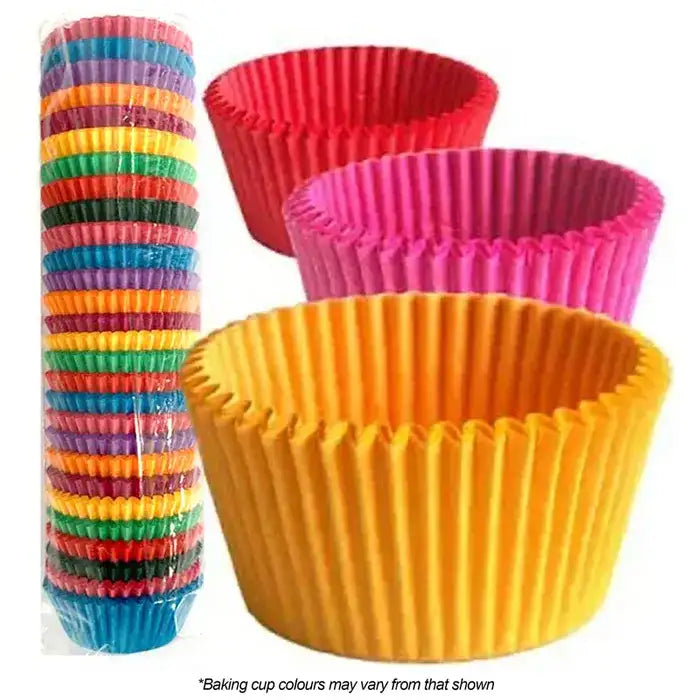650 Baking Cups - Assorted Colours - 500 Piece Pack