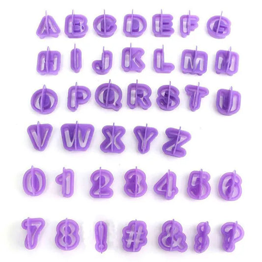 ALPHABET/NUMBER/SYMBOL SET COOKIE CUTTER 40 PIECES
