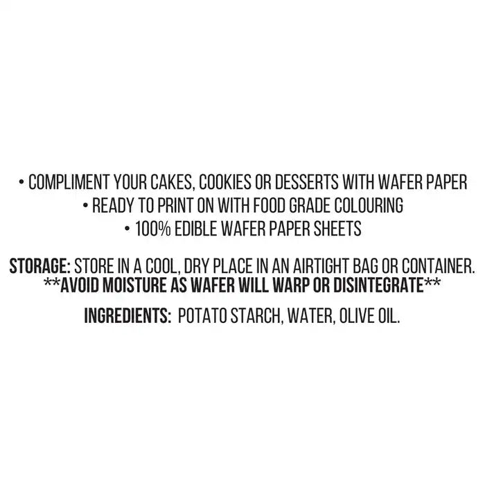 Wafer Card A4 Wafer Card Vanilla 6 pack – view 2