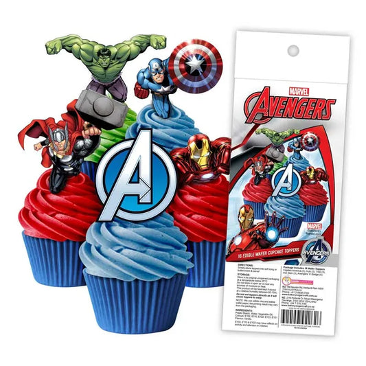 Edible Wafer Cupcake Toppers The Avengers 16 piece pack