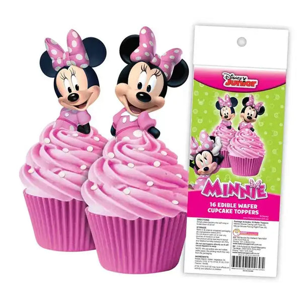 EDIBLE WAFER CUPCAKE TOPPERS - 16 PIECE PACK MIN