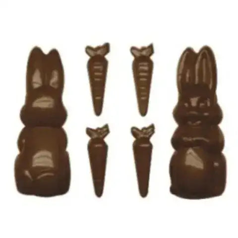 BUNNY RABBIT WITH CARROTS MOULD 1 PIECE BWB (Cake Craft) – view 2