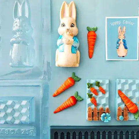 BUNNY RABBIT WITH CARROTS MOULD 1 PIECE BWB (Cake Craft) – view 4