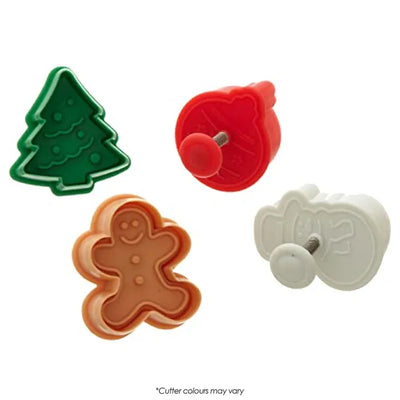 Cookie Cutter Christmas Plunger 4pc Set