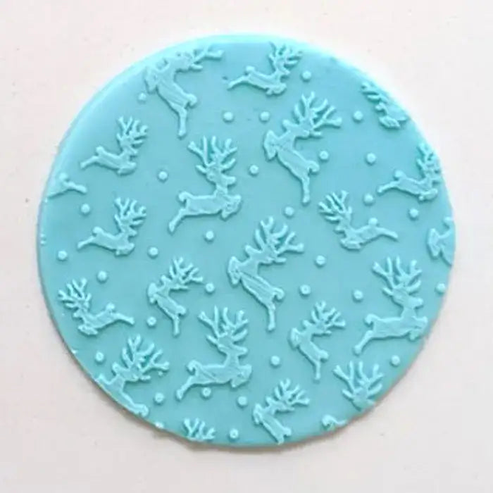 Cookie Stamp Reindeer Pattern Debosser – view 2