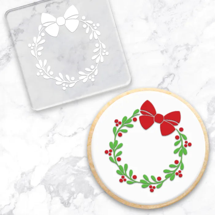 Cookie Stamp Christmas Wreath Debosser