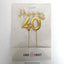Cake Topper Happy 40th Metal Cake Topper Gold