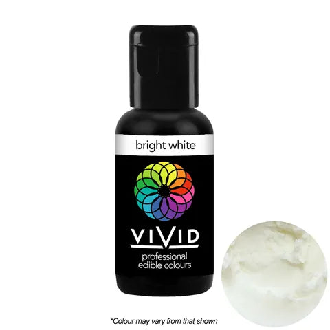 Food Colour Bright White Gel 21g VIVID