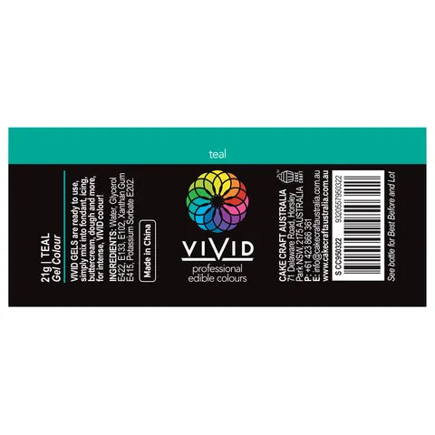 Food Colour Teal 21g VIVID