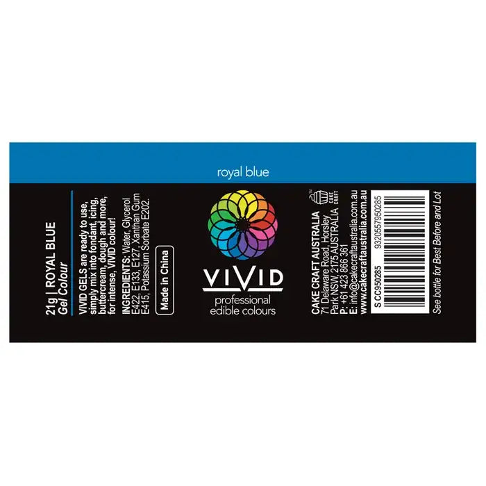 Food Colour Royal Blue Gel Colour 21g VIVID – view 2