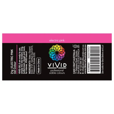 Food Colour Electric Pink Gel Colour 21g VIVID