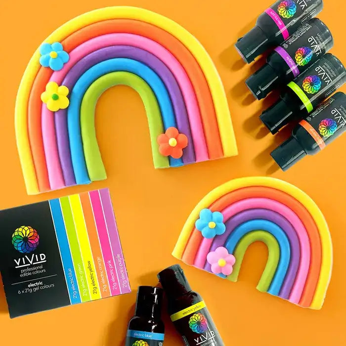 Food Colour Vivid 6 Pack Gel Colour Electric (6 x 21g) – view 6