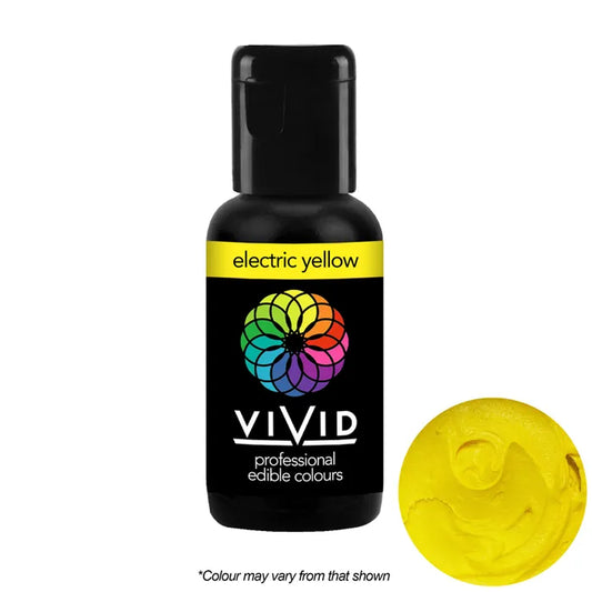 Food Colour Super Electric Yellow Gel 21g VIVID