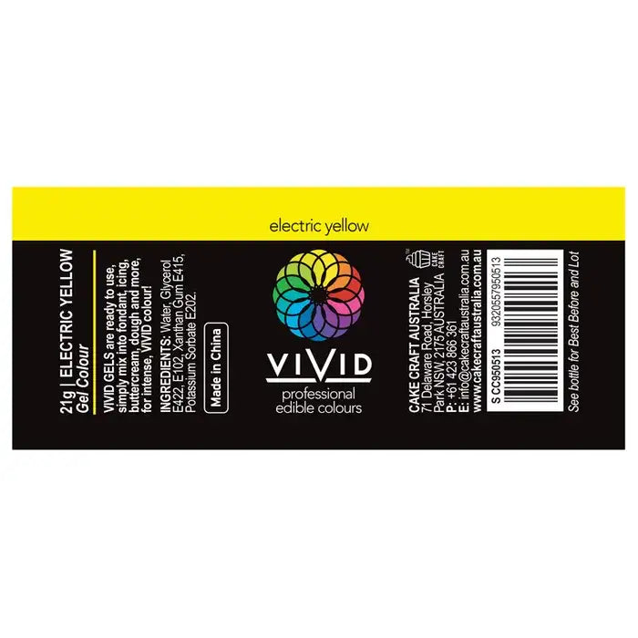 Food Colour Super Electric Yellow Gel 21g VIVID – view 2
