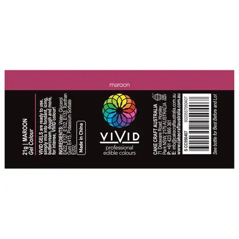 Food Colour Maroon 21g VIVID – view 2