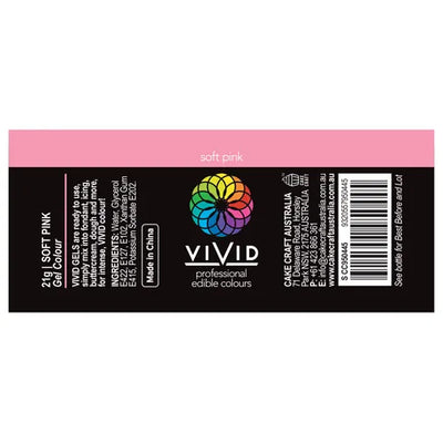 Food Colour Soft Pink Gel 21g VIVID