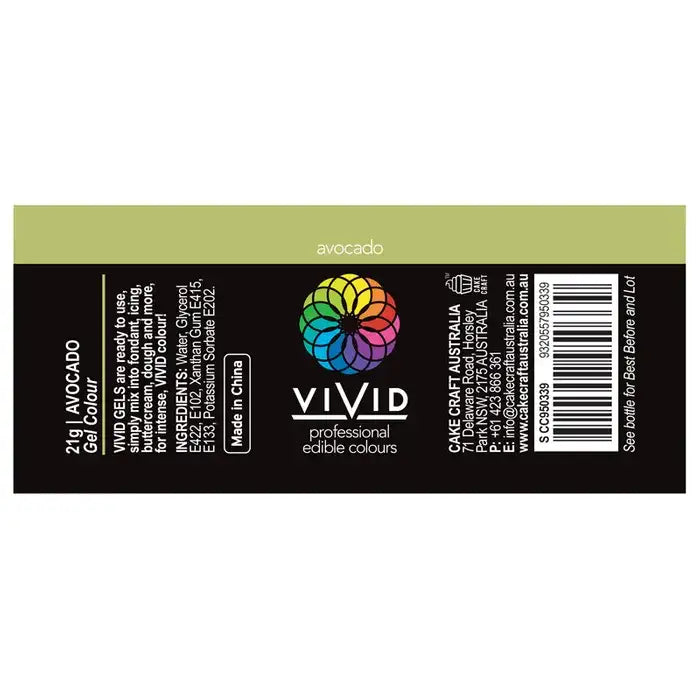 Food Colour Avocado Gel Colour 21g VIVID – view 3