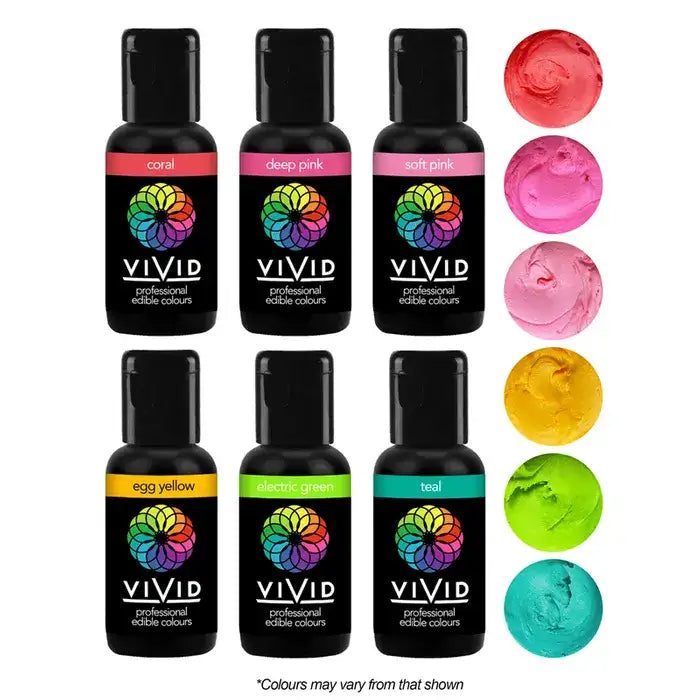 Vivid Tropical 6 Pack Gel Colours 6 X 21G