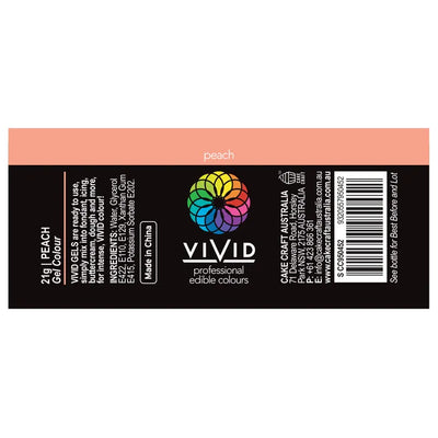Food Colour Peach 21g VIVID