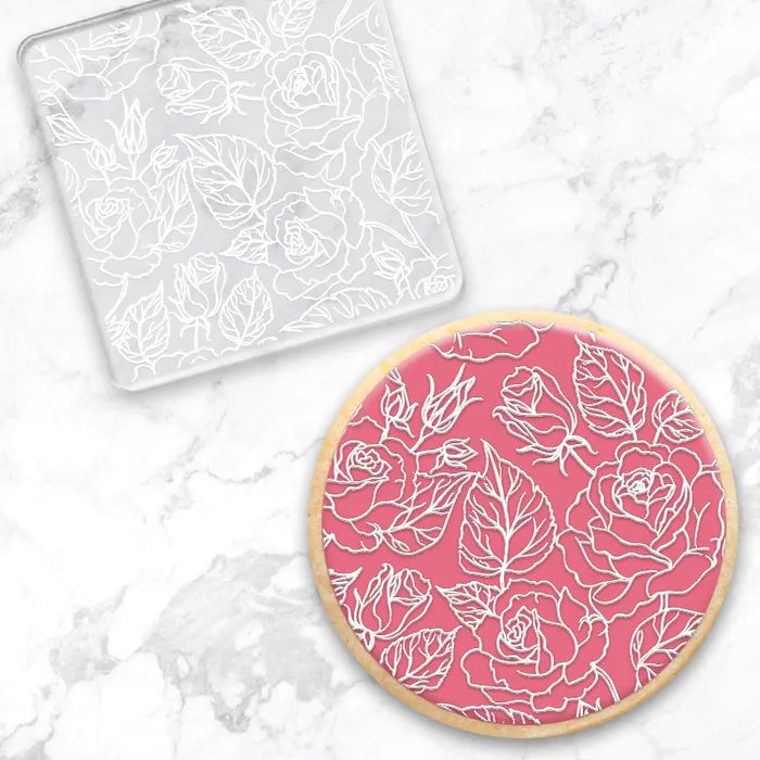 Cookie Stamp Floral Pattern Debosser