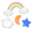 Mould Rainbow Cloud Moon & Star Silicone Mould