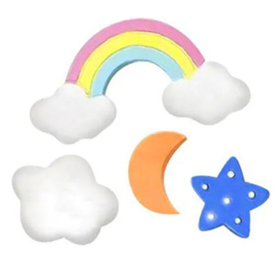 Mould Rainbow Cloud Moon & Star Silicone Mould