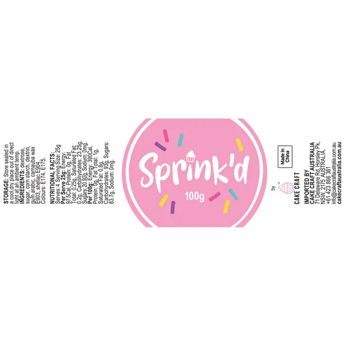 Sprinkles Sprink'd Gold Metalic Mix 100g
