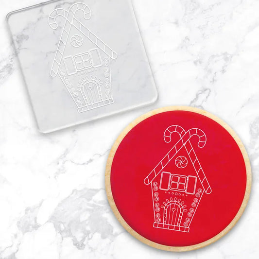 Cookie Stamp Gingerbread House Debosser