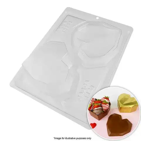 GEODE HEART BOX MOULD 3 PIECE (Cake Craft)