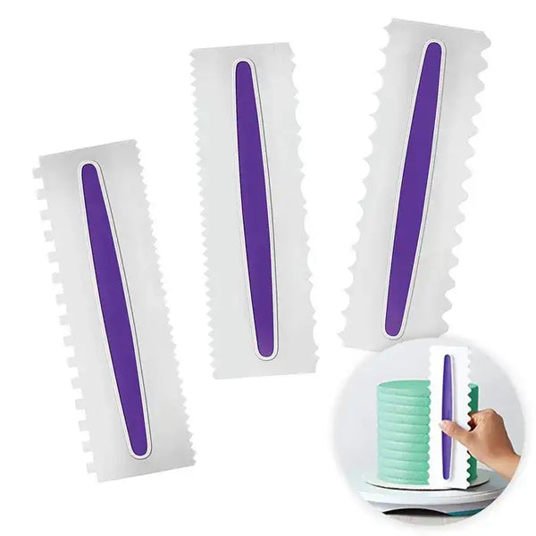 Scraper Buttercream Comb Set 3pc Set