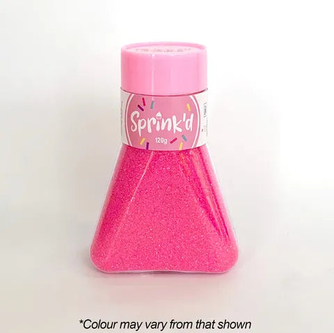 SANDING SUGAR | BRIGHT PINK | 120G (SPRINK'D)