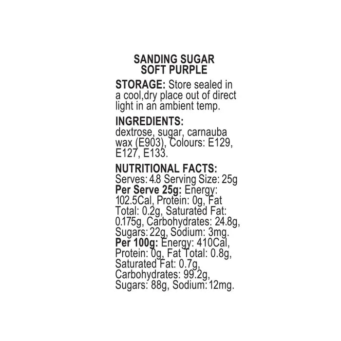 SPRINK'D | SANDING SUGAR | PURPLE | 120G