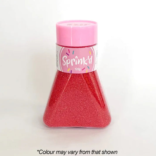 Sprinkles Sprink'd Sanding Sugar Red 120g