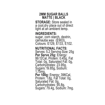 SPRINK'D | SUGAR BALLS | BLACK | 2MM | 60G