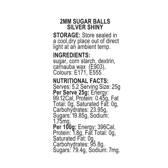 Sprink'D Sugar Balls Silver 2Mm 60G – view 2