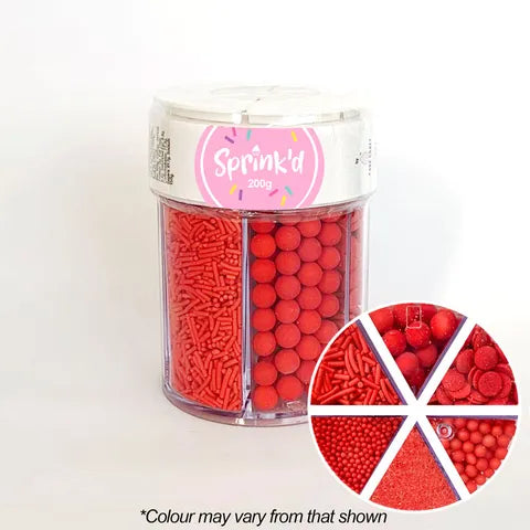 Sprinkles Sprink'd 6 Cavity Jar RED 200G