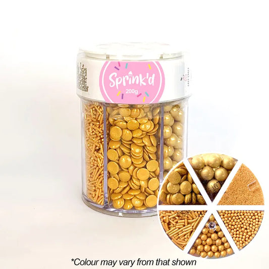 SPRINK'D 6 CAVITY JAR GOLD SHINY 200G