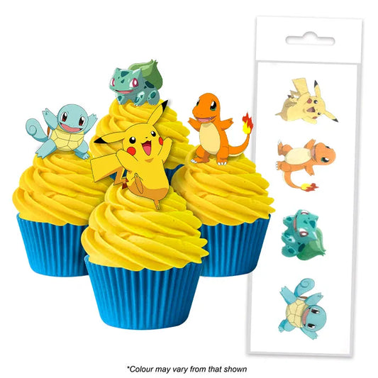 Edible Wafer Cupcake Toppers Pokemon 16 piece pack