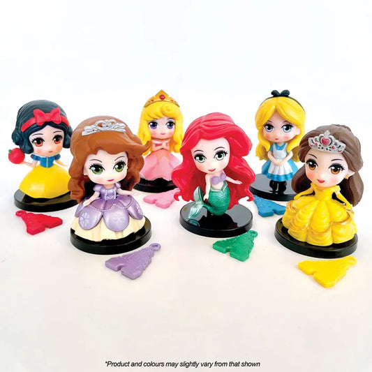 Cake Topper Disney Princess Mini Plastic Figurine 6pc Set