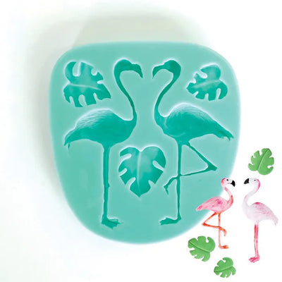 Mould Flamingo & Banana Leaf Silicone Mould
