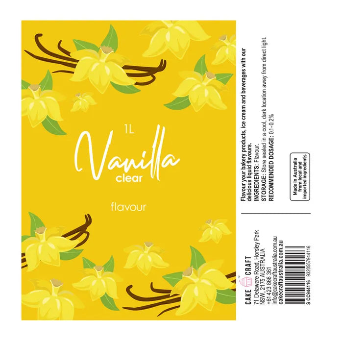VANILLA CLEAR | FLAVOUR | 1L CAKE CRAFT