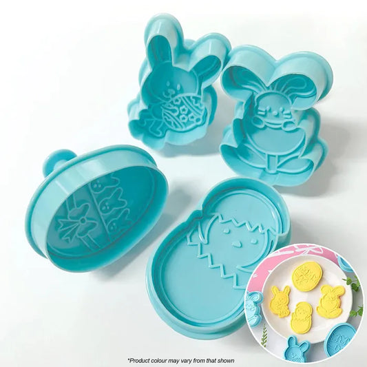 Plunger Cookie Cutter Easter Bunny 4 Piece Set