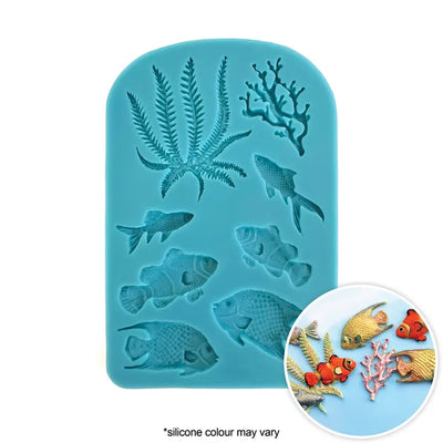 Mould Assorted Fish & Seaweed Silicone Mould