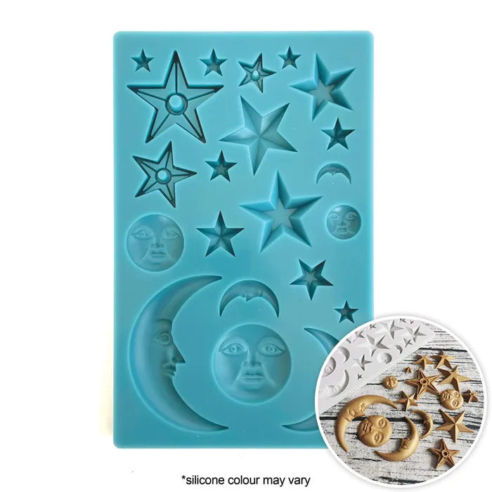 Mould Assorted Moon & Star Silicone Mould