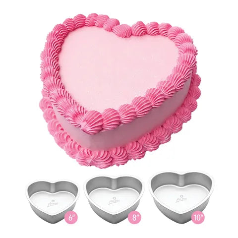 Cake Pan/Tin Heart 6, 8, 10" Set 3” Deep