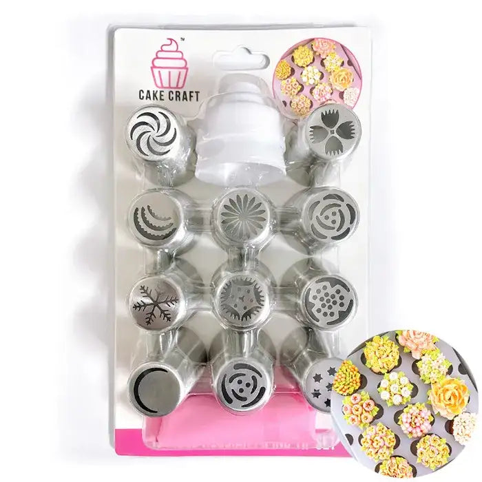 RUSSIAN PIPING TIP SET 13 PIECE SET (Cake Craft)