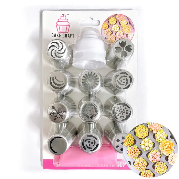 RUSSIAN PIPING TIP SET 13 PIECE SET (Cake Craft)