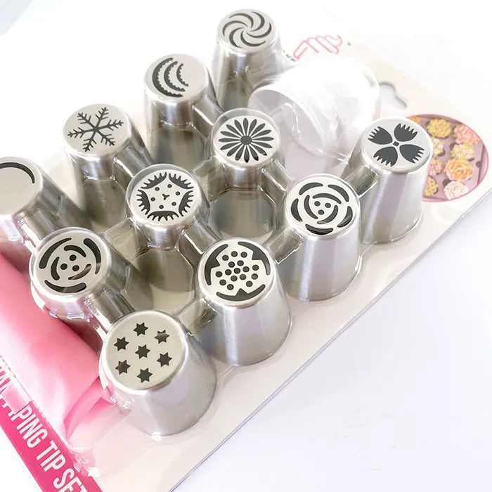 RUSSIAN PIPING TIP SET 13 PIECE SET (Cake Craft)